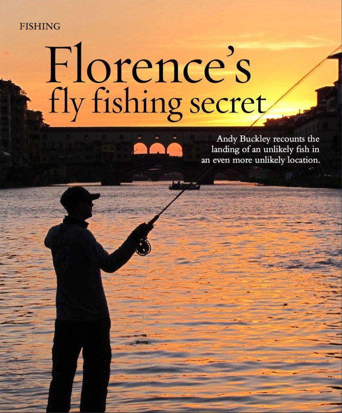 Florence Italy fishing wels catfish fly